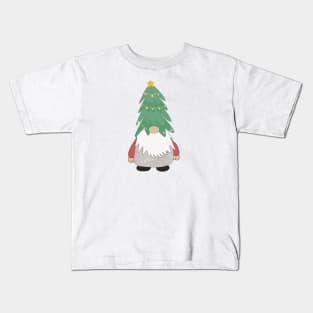 Christmas Tree Gnome Kids T-Shirt